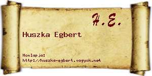 Huszka Egbert névjegykártya